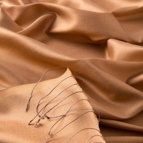 Honey Foam Plain Silk Scarf