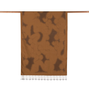 Honey Foam Spray Paint Print Silk Scarf - Thumbnail