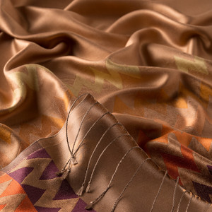 ipekevi - Honey Foam Zigzag Silk Scarf (1)