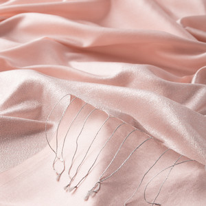 Hydrangea Pink Duchess Lurex Silk Scarf - Thumbnail