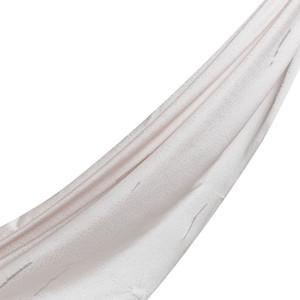 Hydrangea Pink Metallic Dotted Cotton Silk Scarf - Thumbnail