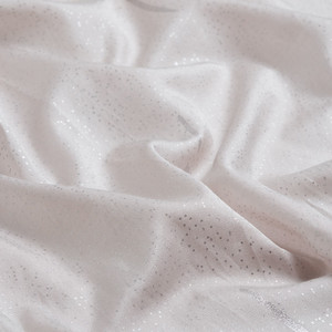Hydrangea Pink Metallic Dotted Cotton Silk Scarf - Thumbnail