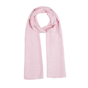 ipekevi - Hydrangea Pink Plain Cotton Silk Scarf (1)