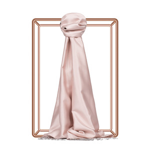 Hydrangea Pink Reversible Silk Scarf - Thumbnail