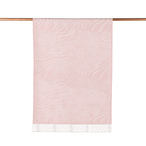 Hydrangea Pink Zebra Jacquard Silk Scarf - Thumbnail