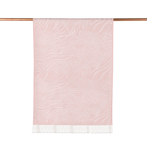 Hydrangea Pink Zebra Jacquard Silk Scarf