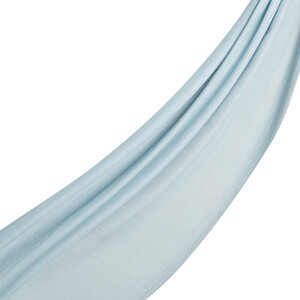 Ice Blue Cashmere Wool Silk Prime Scarf - Thumbnail