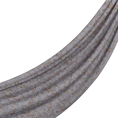 Ice Blue Eastern Garden Cotton Scarf