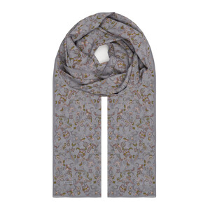 Ice Blue Eastern Garden Cotton Scarf - Thumbnail