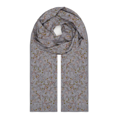 Ice Blue Eastern Garden Cotton Scarf