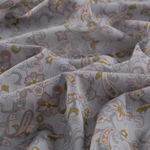 Ice Blue Eastern Garden Cotton Scarf - Thumbnail