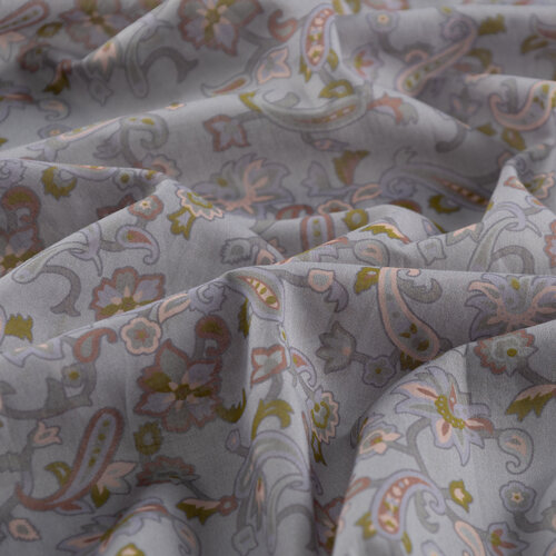 Ice Blue Eastern Garden Cotton Scarf