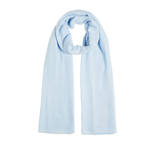 Ice Blue Ikat Cotton Silk Scarf - Thumbnail