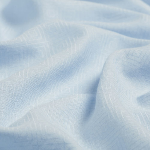 Ice Blue Ikat Cotton Silk Scarf