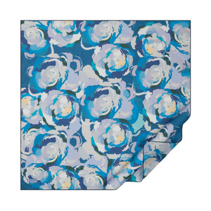 Ice BLue Soulful Blooms Cotton Scarf - Thumbnail