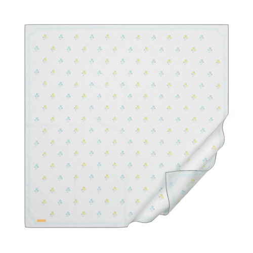 Ice Blue Vintage Wall Cotton Scarf