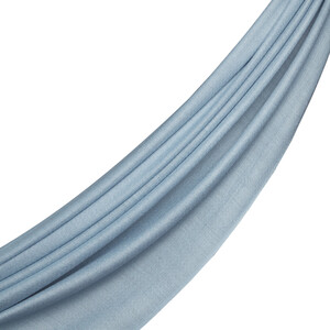 ipekevi - Ice Blue Wool Silk Scarf (1)