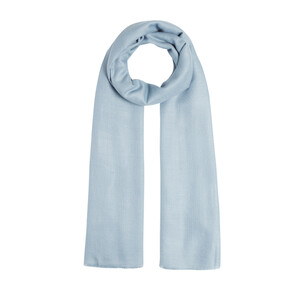 Ice Blue Wool Silk Scarf - Thumbnail