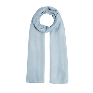 Ice Blue Wool Silk Scarf - Thumbnail