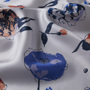 ipekevi - İce White Carnival Twill Silk Scarf (1)