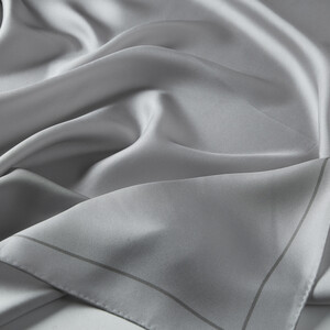 ipekevi - Ice White Frame Silk Twill Scarf (1)