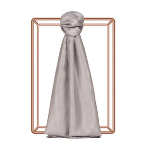 Ice White Lurex Silk Scarf - Thumbnail