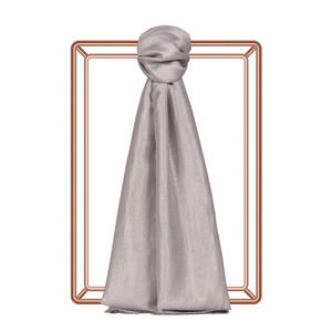 Ice White Lurex Silk Scarf - Thumbnail