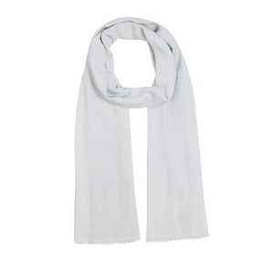 Ice White Maze Print Cotton Scarf - Thumbnail