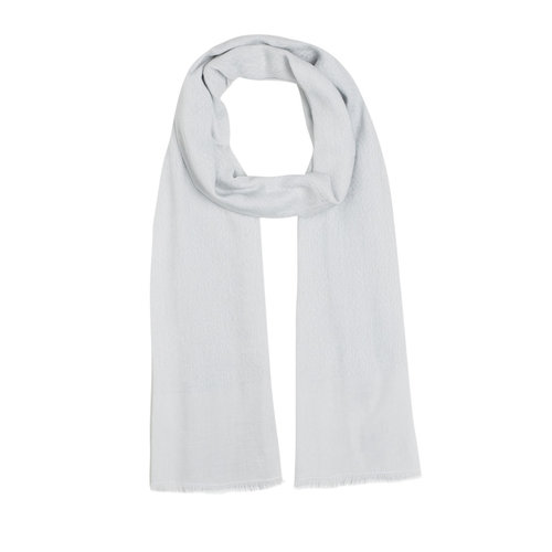 Ice White Maze Print Cotton Scarf