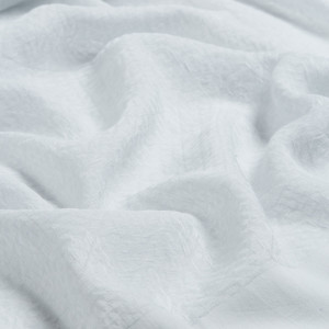 Ice White Maze Print Cotton Scarf - Thumbnail