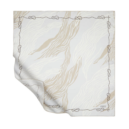 Ice White Moss Twill Silk Scarf