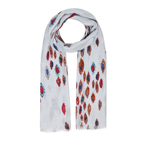 Ice White Murano Print Scarf - Thumbnail