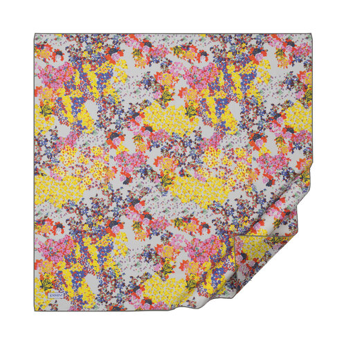 Ice White Rich Rose Cotton Scarf