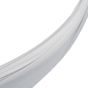 ipekevi - شال قطن ساده لون أبيض