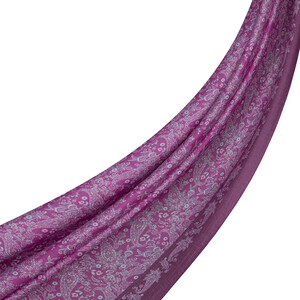 ipekevi - İncir Moru Mezopotamya Model 06 Desenli Tensel Şal