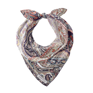 ipekevi - İncir Moru Topkapı Saten İpek Mendil (1)