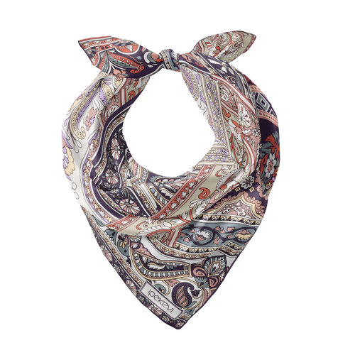 İncir Moru Topkapı Saten İpek Mendil