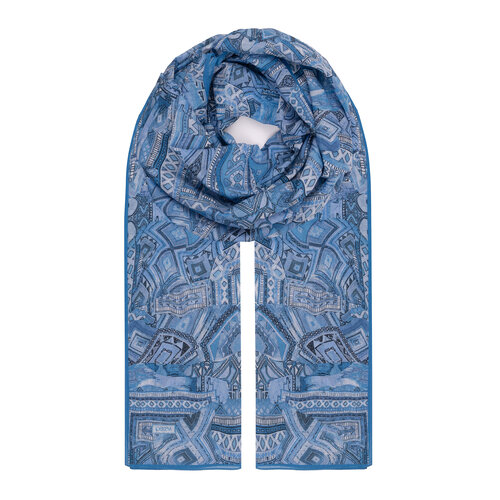 Indigo Anatolian Dream Cotton Scarf