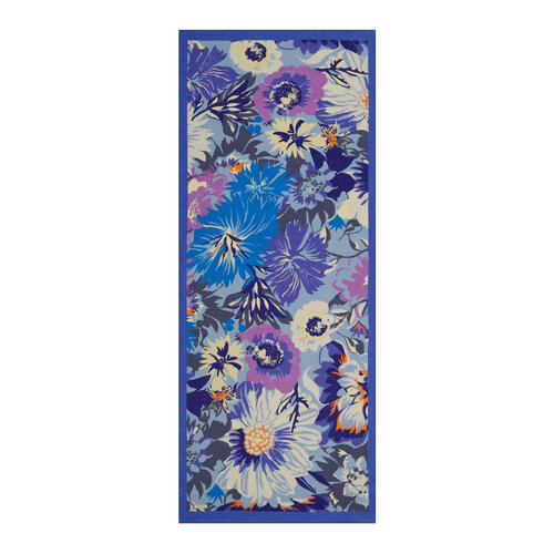 Indigo Blue Nihavent Print Tencel Scarf
