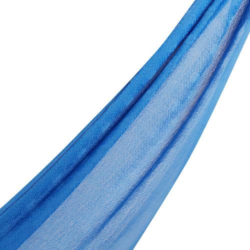 Indigo Maze Print Cotton Scarf