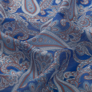 ipekevi - Indigo Mezopotamya Model 01 Print Tencel Scarf (1)