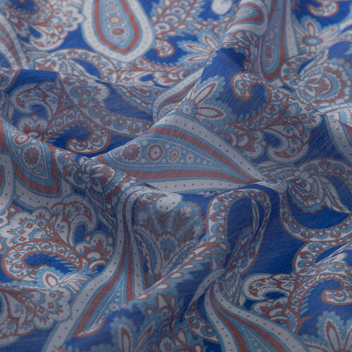 Indigo Mezopotamya Model 01 Print Tencel Scarf