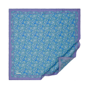 ipekevi - İndigo Mezopotamya Model 02 Desenli Tensel Eşarp