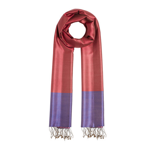 Indigo Misty Lilac Reversible Silk Scarf