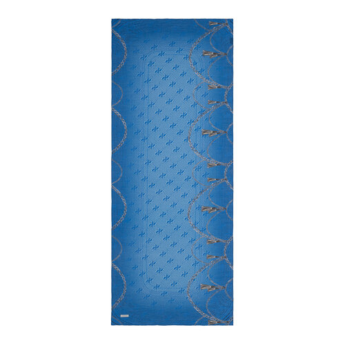 Indıgo Mono Ring Print Tencel Scarf