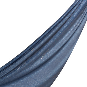 ipekevi - شال قطن وحرير منقط لوريكس لون أزرق