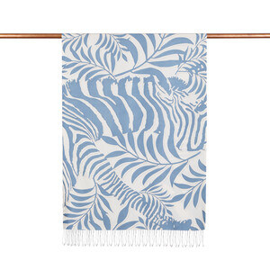 ipekevi - Indigo Palm Springs Print Silk Scarf (1)