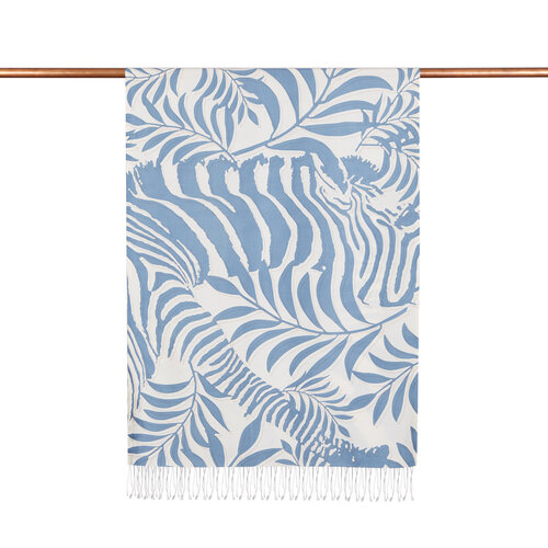 Indigo Palm Springs Print Silk Scarf