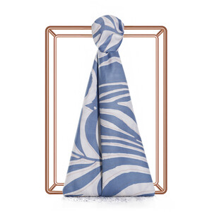ipekevi - Indigo Palm Springs Print Silk Scarf