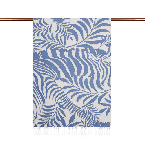 Indigo Palm Springs Print Silk Scarf